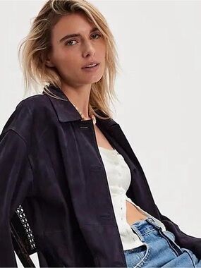 Free People Annalise Suede Jacket NWT Size L